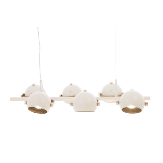 Bow spotskinne med 6 lamper hvit | Belysning.online