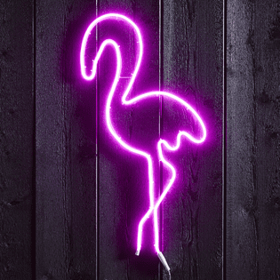 Flatneonled Silhuett Flamingo | Belysning.online