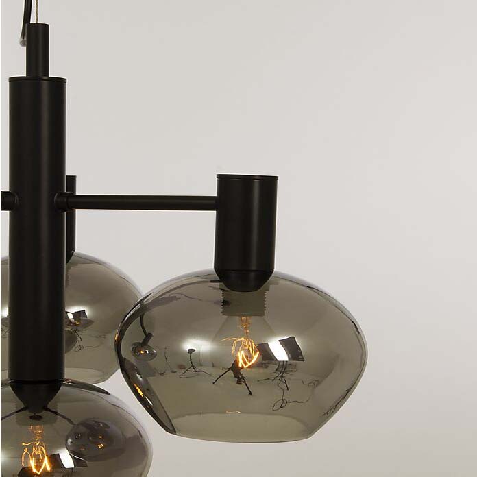 Bell taklampe 4 lys E14 svart/røk | Belysning.online