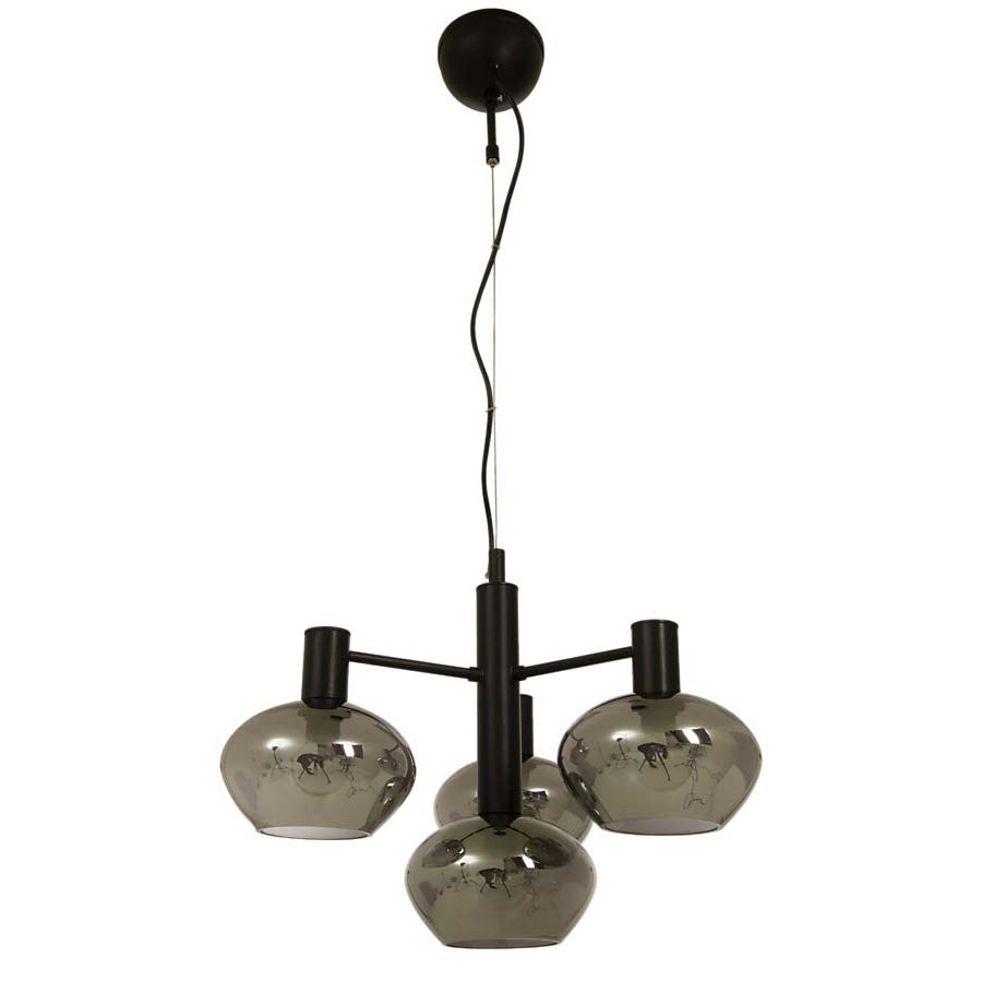 Bell taklampe 4 lys E14 svart/røk | Belysning.online