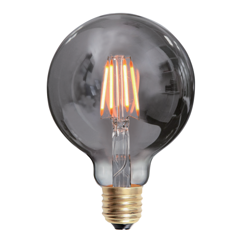 LED Lyspære Globe 95mm 4W E27 Smoke dim | Belysning.online